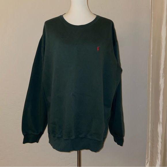 Polo Ralph Lauren Other - Vintage Polo by Ralph Lauren Dark Green Pullover Pony Reto Sweatshirt Men’s L🐎
